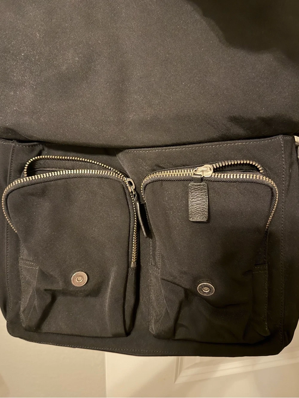 Banana Republic Black Canvas Messenger Bag
